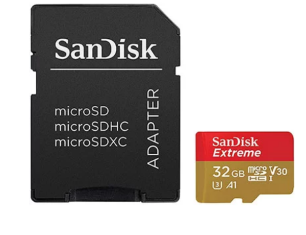 Cartão de memória micro SD 32gb com adaptador Classe10 A1/U3/4K SanDisk BT 1 UN