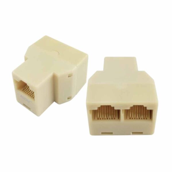 Conector RJ11 duplo emenda 2 RJ11 para 1 rj11 femea 6 vias linha telefônica internet telefone modem